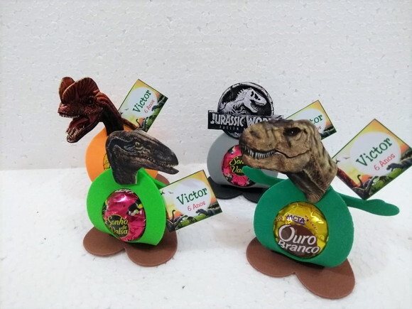 Lembrancinha Jurassic World Porta Bombom Personalizado