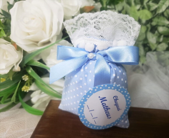 Lembrancinha Maternidade Sachê Perfumado Poá Azul