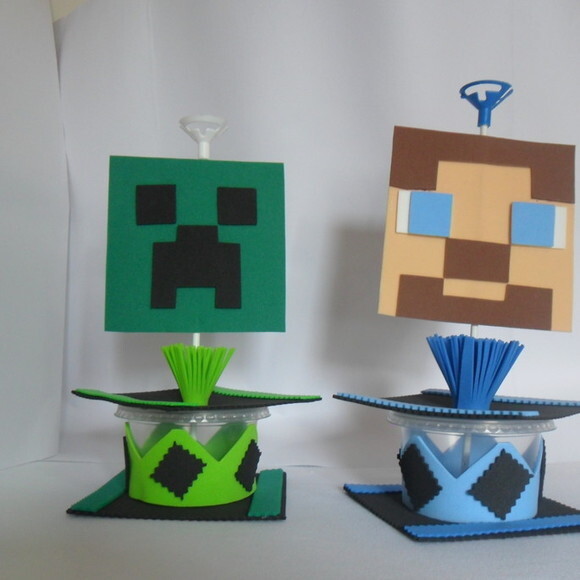 Lembrancinha Minecraft Centro de Mesa