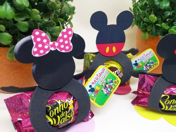 Lembrancinha Mickey e Minie Porta Bombom