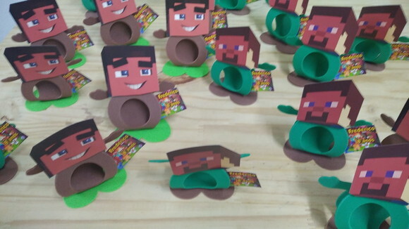 Lembrancinha Minecraft Porta Bombom