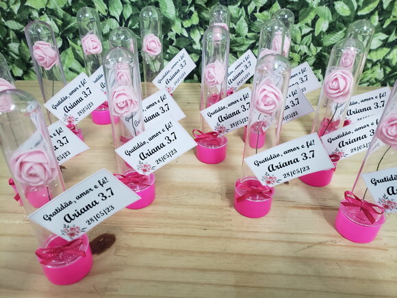 Lembrancinha Mini Rosinhas Tubets Personalizados