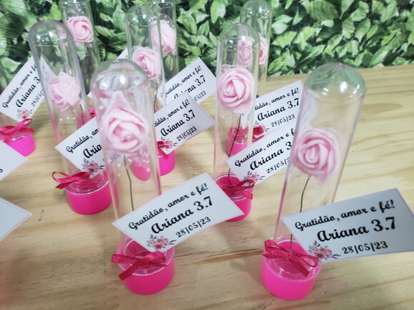 Lembrancinha Mini Rosinhas Tubets Personalizados