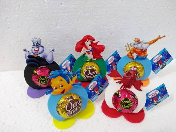 Lembrancinha Pequena Sereia c Tag Personalizada