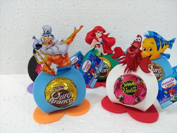 Lembrancinha Pequena Sereia c Tag Personalizada
