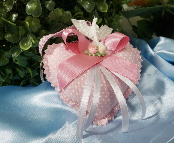 Lembrancinha Sachê Perfumado Coração Rosa