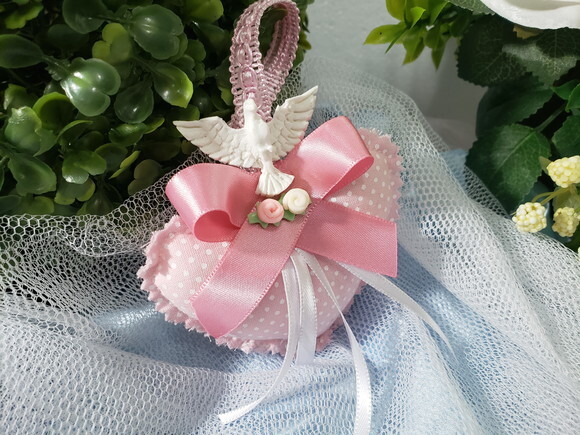 Lembrancinha Sachê Perfumado Coração Rosa
