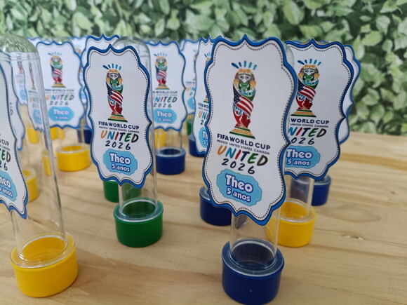Lembrancinhas Tubetes Copa do Mundo 2026 Prsonalizado