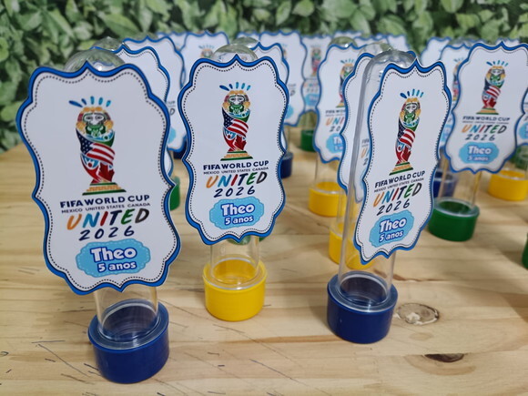 Lembrancinhas Tubetes Copa do Mundo 2026 Prsonalizado