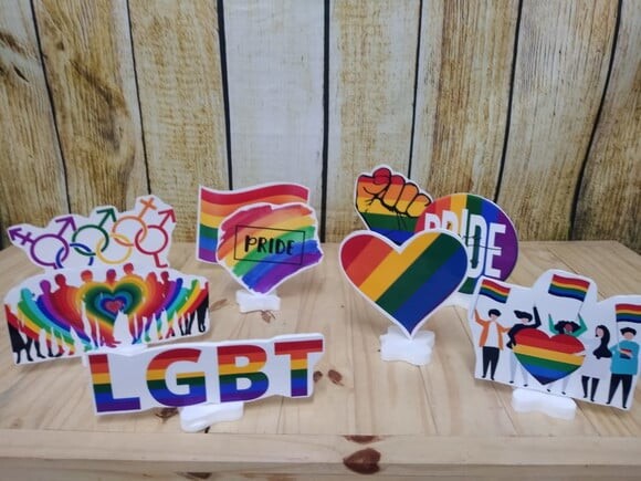 Lgbt Kit de Mesa 9 Peças Tipo Displays