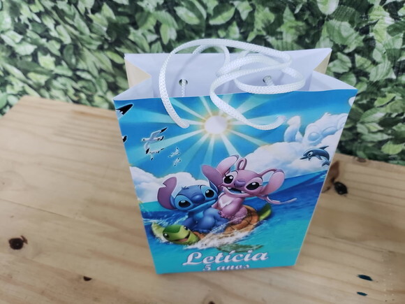 Lillo e Stitch Sacola Personalizada Pronta Entrega