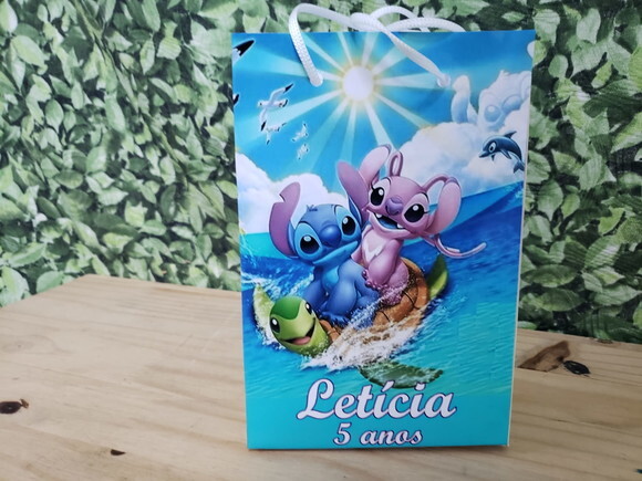 Lillo e Stitch Sacola Personalizada Pronta Entrega
