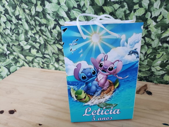 Lillo e Stitch Sacola Personalizada Pronta Entrega