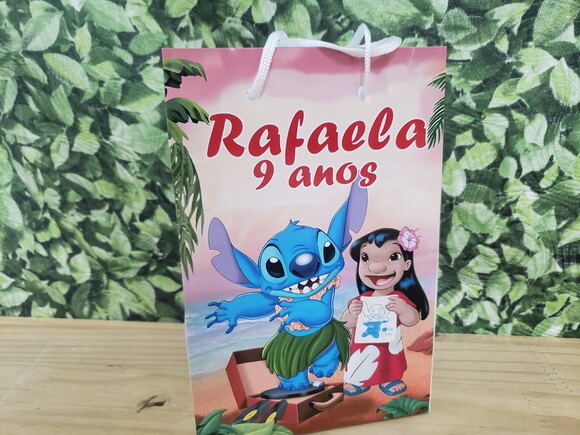 Lillo e Stitch Sacola Personalizada Pronta Entrega
