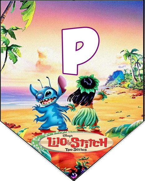 Lillo e Stitch Varal Personalizado Parabéns Mais Nome