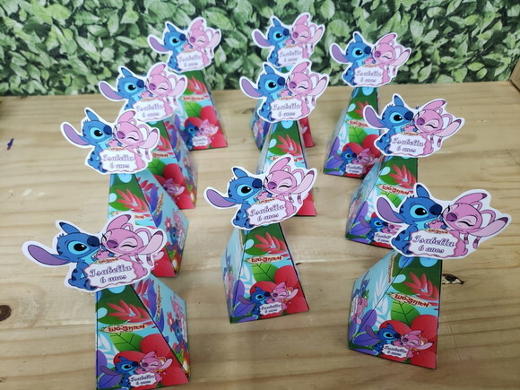 Lilo e Stitch Caixa Pirâmide Personalizada Pronta Entrega