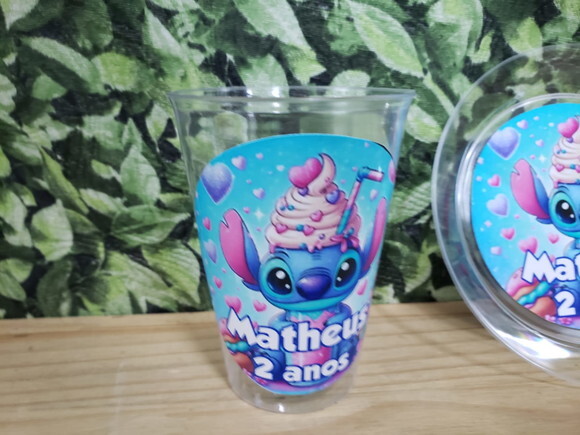 Lilo e Stitch Descartáveis Personalizados Pronta Entrega