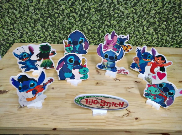 Lilo e Stitch Kit de Mesa Displays 9 Peças Pronta Entrega