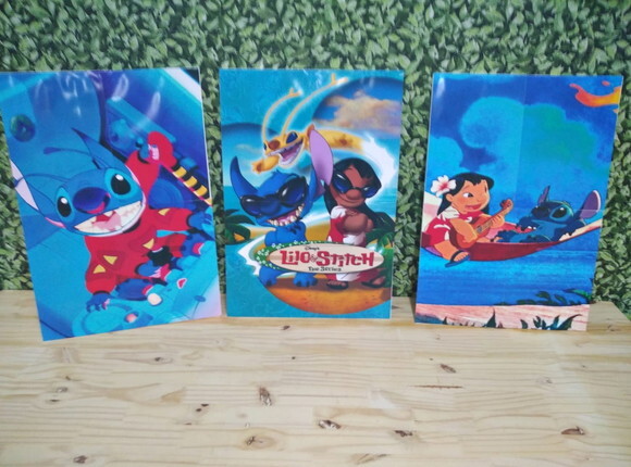 Lilo e Stitch Kit de Parede 3 Peças Pronta Entrega