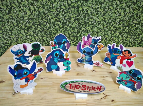 Lilo e Stitch Kit de Mesa Displays 9 Peças Pronta Entrega