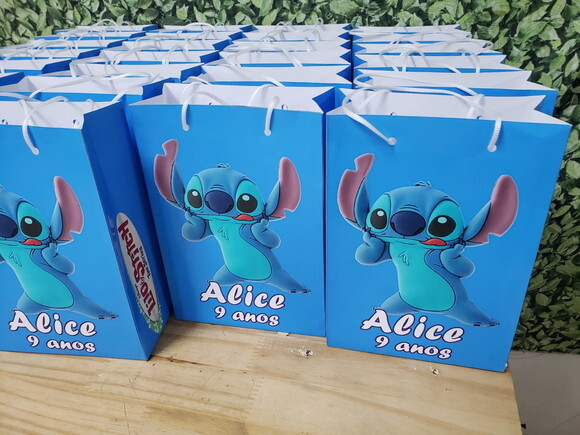 Lilo e Stitch Saccola Personalizada Pronta Entrega