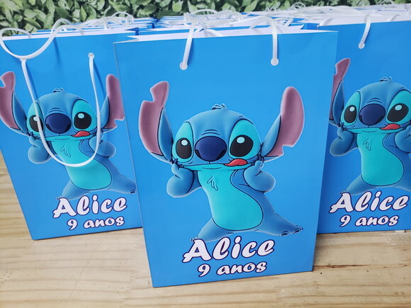 Lilo e Stitch Saccola Personalizada Pronta Entrega