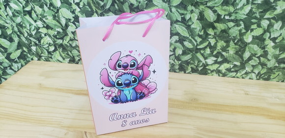 Lilo e Stitch Sacola Personalizada Pronta Entrega