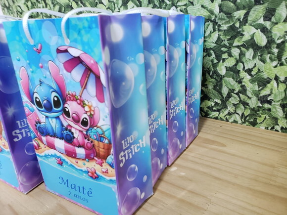 Lilo e Stitch Sacola Personalizada Pronta Entrega