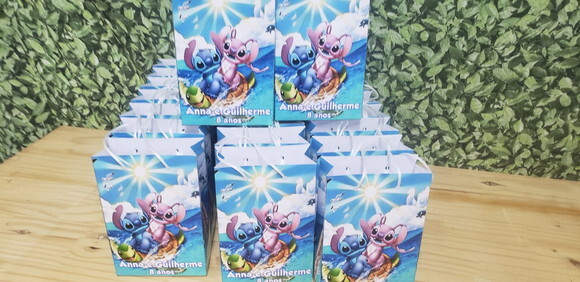 Lilo e Stitch Sacola Personalizada Pronta Entrega Tam Médio