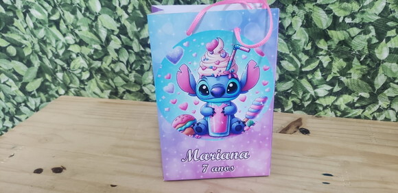 Lilo e Stitch Sacola Personalizada Pronta Entrega Tam Médio