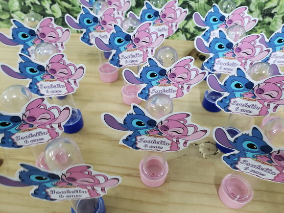 Lilo e Stitch Tubetes com Apliques Personalizados