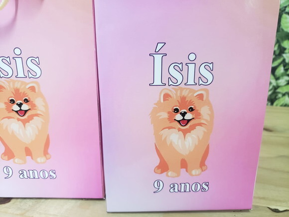 Lulu da Pomerania Sacola Personalizada Pronta Entrega
