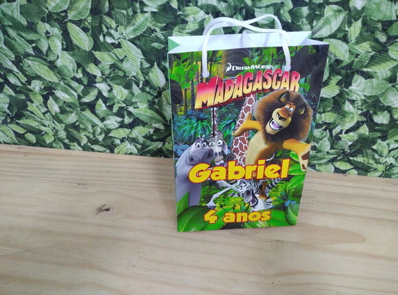 Madagascar Sacola Personalizada Pronta Entrega