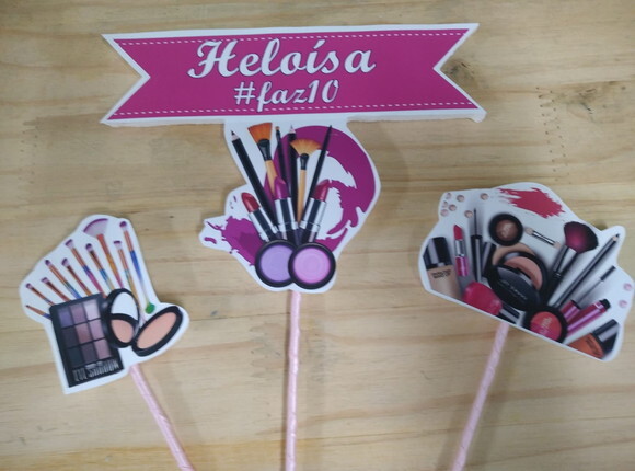 Make Topo de Bolo Personalizado Pronta Entrega