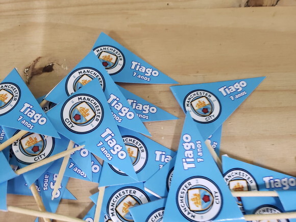 Manchester City Bandeirinha Personalizada 50 Unid