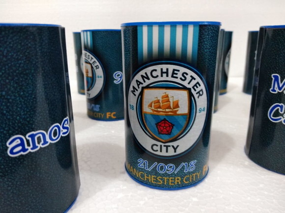 Manchester City Cofrinhos Plástico Personalizado