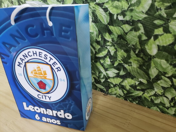 Manchester City Sacola Personalizada Tam 25x14x8 cm