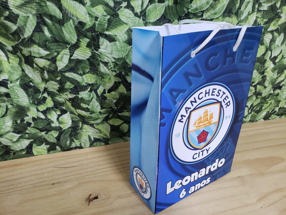 Manchester City Sacola Personalizada Tam G 29x20x8 cm