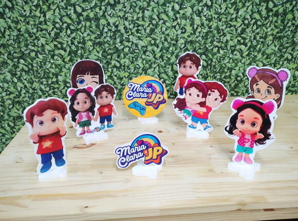 Maria Clara e Jp Kit de Mesa Displays 9 Peças Pronta Entrega