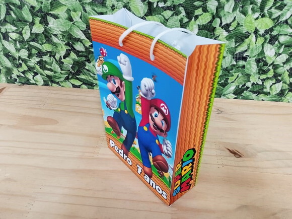 Mario Bros Sacola Personalizada Pronta Entrega