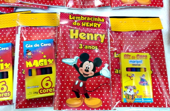 Mickey Caderninho para Colorir Personalizado 10 Unidades