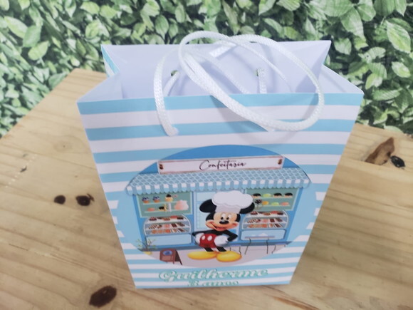 Mickey Confeiteiro Sacola Personalizada Pronta Entrega