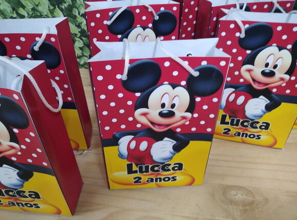 Mickey Sacola Personalizada Pronta Entrega