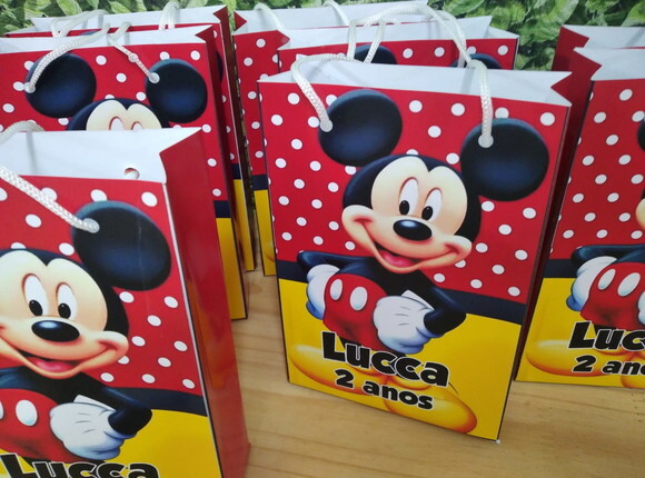Mickey Sacola Personalizada Pronta Entrega