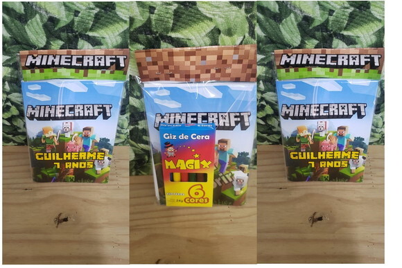 Minecraft Caderninho Personalizado Colorir Pronta Entrega