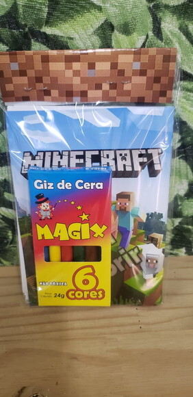 Minecraft Caderninho Personalizado Colorir Pronta Entrega