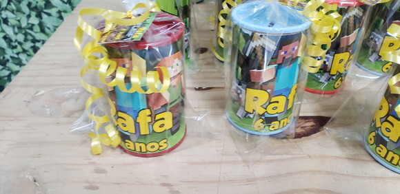 Minecraft Cofrinho Personalizado e Embalado Pronta Entrega