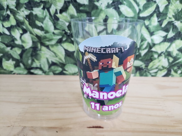 Minecraft Copo Personalizado 300 ml Pronta Entrega