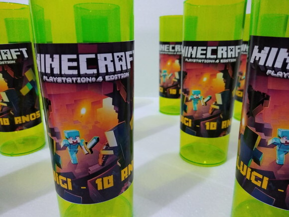 Minecraft Copos Personalizados Pronta Entrega