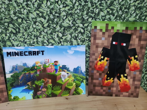 Minecraft Kit Parede 3 Peças Pronta Entrega